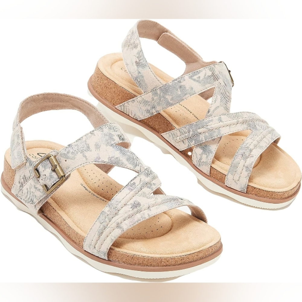 New Clark's San Interest Brynn Ave Textile Sandal Size 6.5